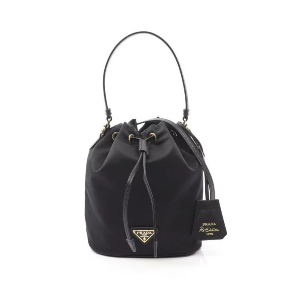 Prada Re Edition Handbag Saffiano Leather Black